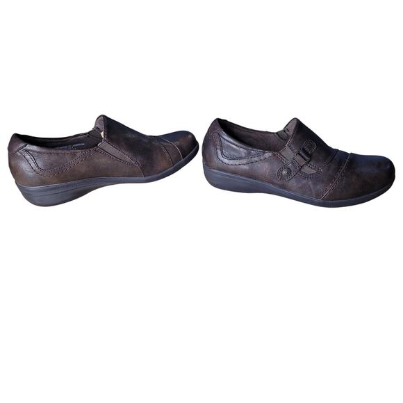 Earth Spirit Dark Brown Flats Faux Leather Cushioned Sz 8 - Picture 5 of 10